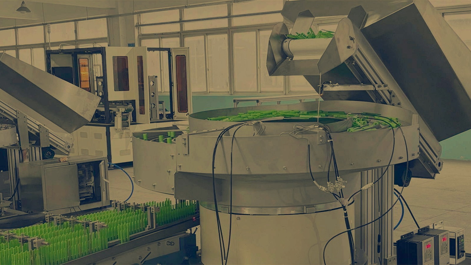 Component feeding and sortation equipment supplying parts to an automated line