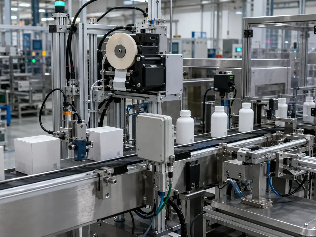 Industrial coding and traceability equipment integrated with a production conveyor